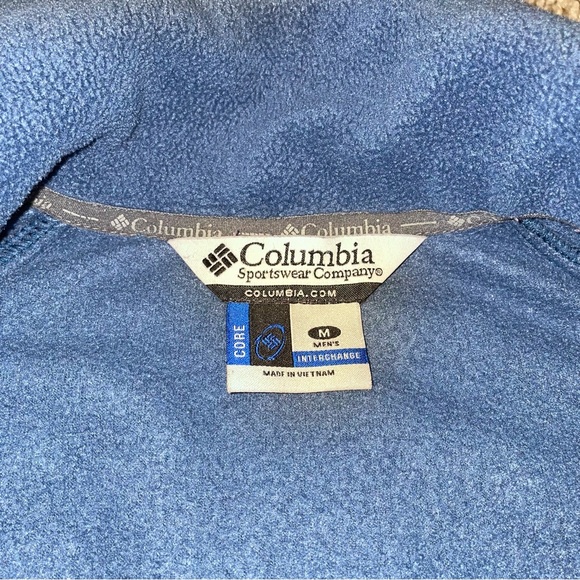 COLUMBIA Sportswear Blue Fleece Full Zip Up Core Interchange Jacket Size Medium - Picture 2 of 11